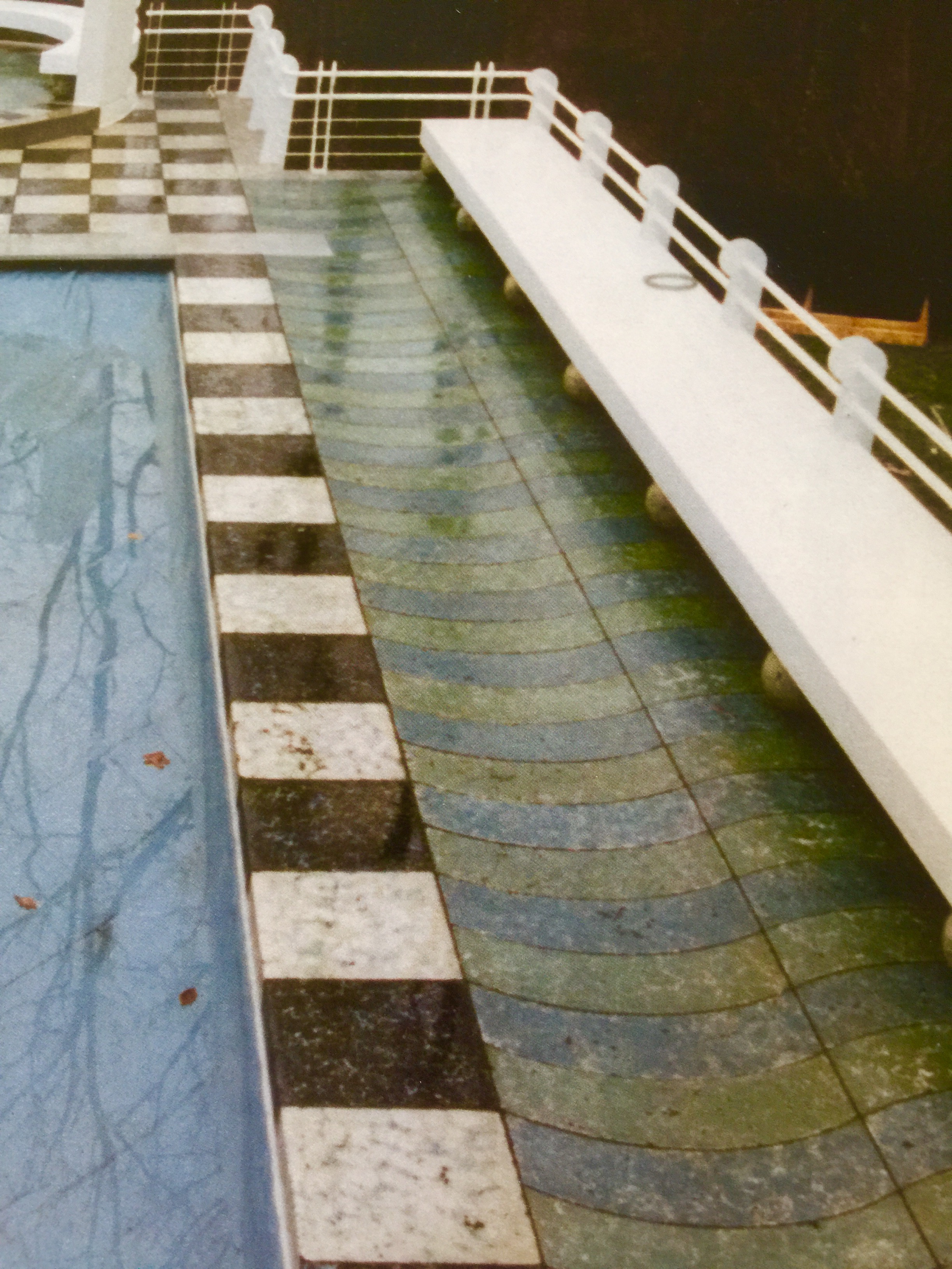 Decorative concrete pool deck