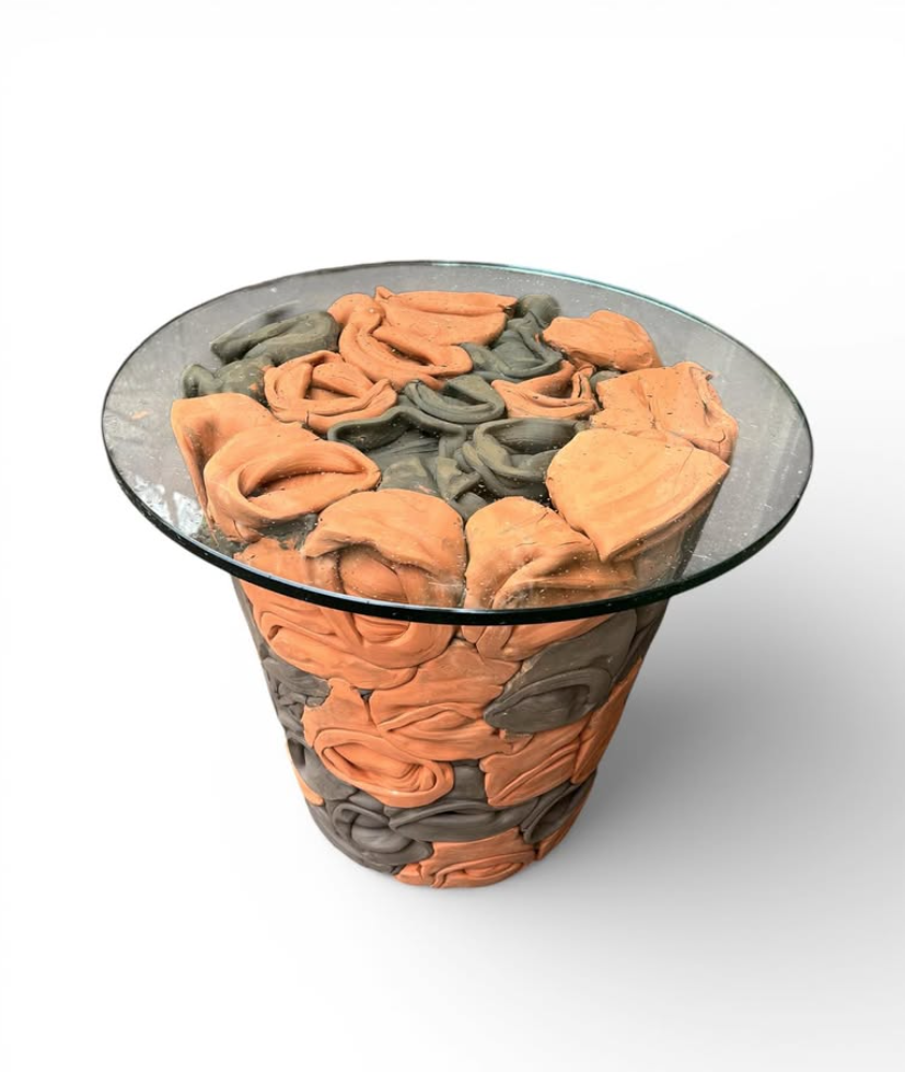 Ceramic and glass table