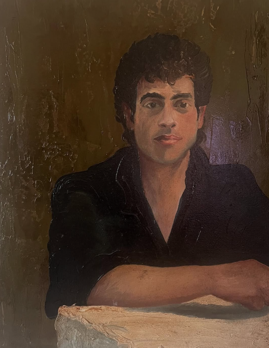 Portrait painting of young Buddy Rhodes